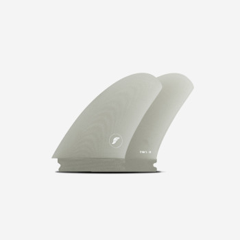 Twinzer fins - Canard pair - 9 deg - fiberglass smoke, FUTURES.