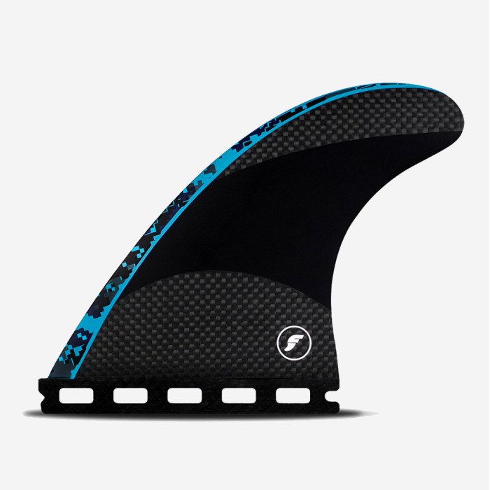 Thruster fins - John John FLORENCE signature Range - Techflex Digi Blue - S, FUTURES.