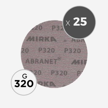 25 disques abrasifs Abranet diamètre 150mm - grain 320, MIRKA