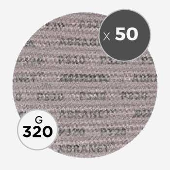 Boite de 50 disques abrasifs Abranet diamètre 200mm - grain 320, MIRKA