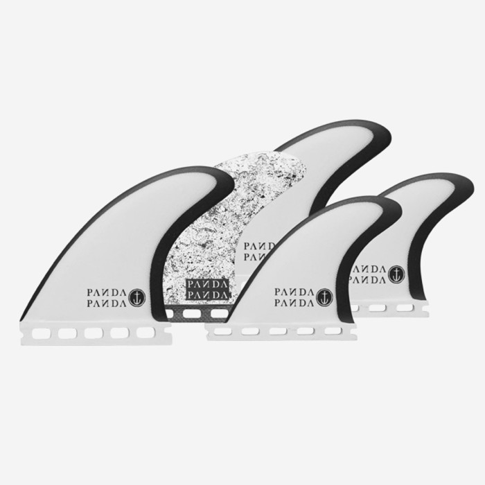 Panda 5-Fins Single Tab negro/blanco, CAPTAIN FIN Co