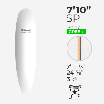 7'10'' SP Mid - Green Density - latte 3/16'' Bass wood, US BLANKS
