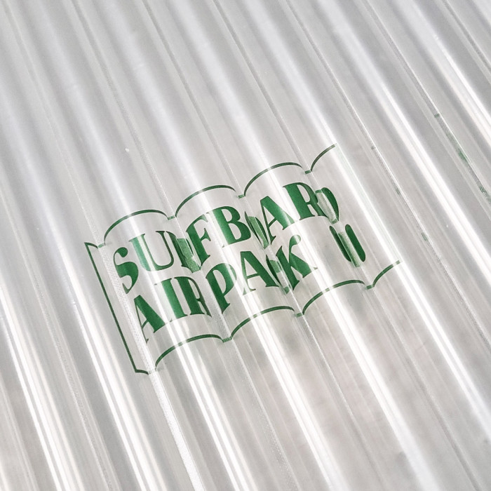 Inflatable air packaging for surfboards - Flat air sheet