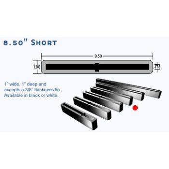 8.5" US box noir - Boïtier de dérive single 21,60 cm, FINS UNLIMITED