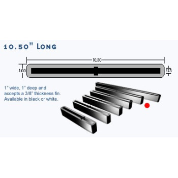 10.5" US Box blanc - Boïtier de dérive single 26,60 cm, FINS UNLIMITED