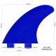 Quillas Thruster Fiber-Flex Tip Azules, QUILLAS THRUSTERS COMPATIBLES FCS para tablas de surf - VIRAL Surf for shapers