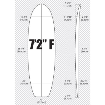 7'2'' FISH ARCTIC Foam - EGG AND EVOLUTIVE - Surfboard blank for shaping - VIRAL Surf for shapers