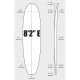 8'2'' MALIBU ARCTIC Foam - MINI MALIBU - Surfboard blank for shaping - VIRAL Surf for shapers