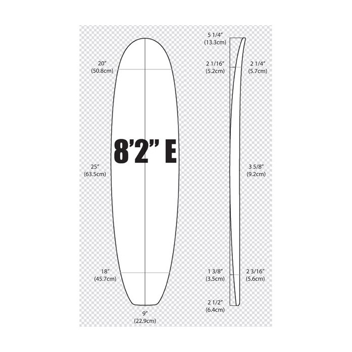 8'2'' MALIBU ARCTIC Foam - MINI MALIBU - Surfboard blank for shaping - VIRAL Surf for shapers