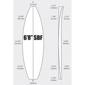 6'8'' SBF Shortboard ARCTIC Foam - SHORTBOARD - Foam para el shape de una tabla de surf - VIRAL Surf for shapers