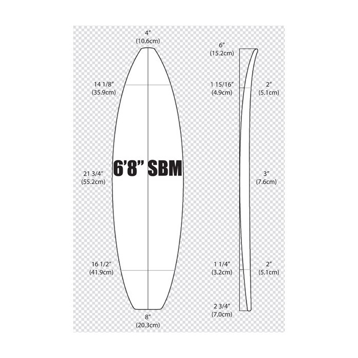 6'8'' SBM Shortboard ARCTIC Foam - SHORTBOARD - Foam para el shape de una tabla de surf - VIRAL Surf for shapers