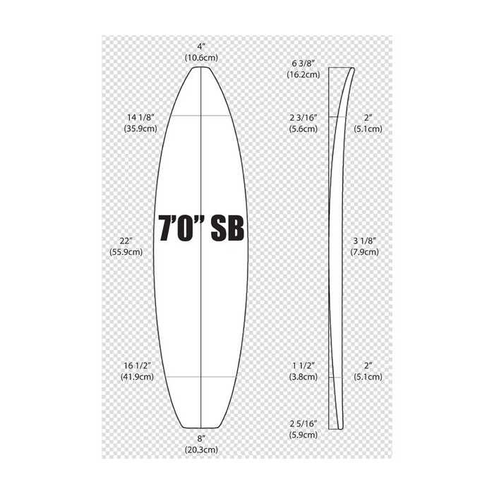 7'0'' SB Shortboard ARCTIC Foam - SHORTBOARD - Pain de mousse pour la fabrication de planche de surf - VIRAL Surf for shapers