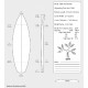 5'8'' SB Shortboard - Yellow light Density - 1/8" Bass Ply, ARCTIC FOAM