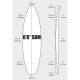 6'8'' SBM Shortboard - Yellow light density - 1/8" Basswood, ARCTIC FOAM