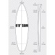 6'8'' SBM Shortboard - Yellow light density - latte 1/8 Ply, ARCTIC FOAM