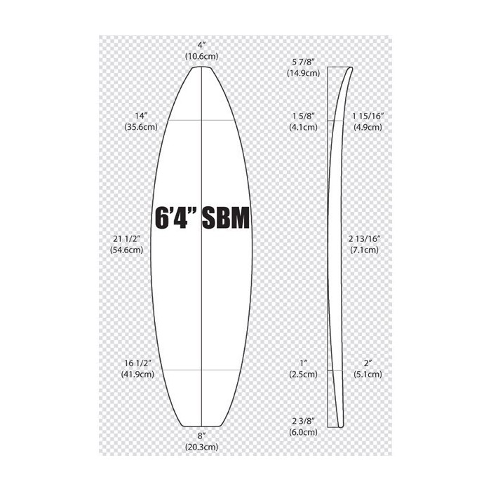 Surfboard blank for Shortboard shaping Arctic Foam AR64_SBM_O
