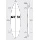 6'0'' SB Shortboard - Yellow light density - 1/8" Basswood, ARCTIC FOAM