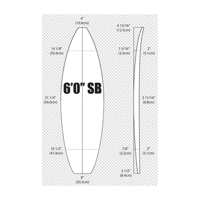 ARCTIC Foam 6'0'' SB - Yellow light Density - 1/8" Basswood