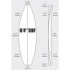 6'4'' SBF Shortboard - Yellow light density - 1/8 Bass Ply, ARCTIC FOAM