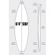 6'4'' SBF Shortboard - Yellow light density - latte 1/8'' Ply, ARCTIC FOAM