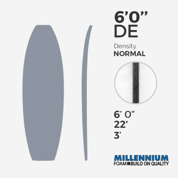6'0'' DE Fish Millennium Foam : Latte - 1/8 Bass Ply Black / Black / Black