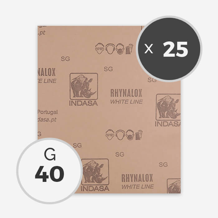 40 GRIT SANDPAPER (25 SHEETS)