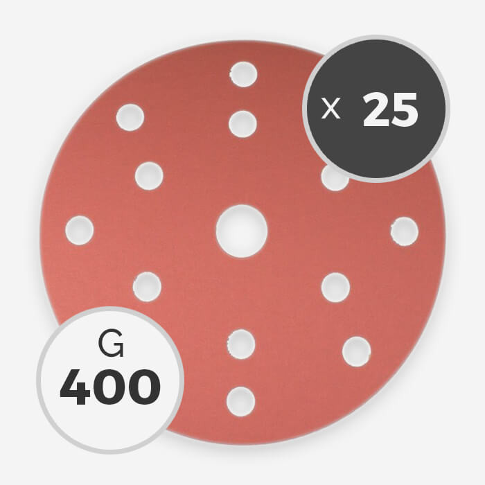 400 GRIT 150mm SANDING DISC (25 DISCS)