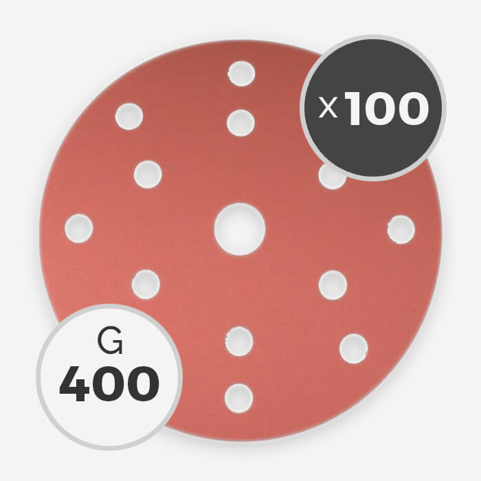 400 GRIT 150mm SANDING DISC (100 DISCS)