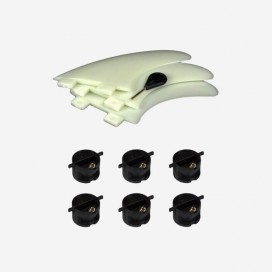 Thruster fins set + 6 plugs