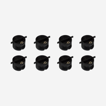 8 compatible BLACK fins plugs set for quad-quattro