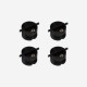 4 compatible BLACK fins plugs set for twin