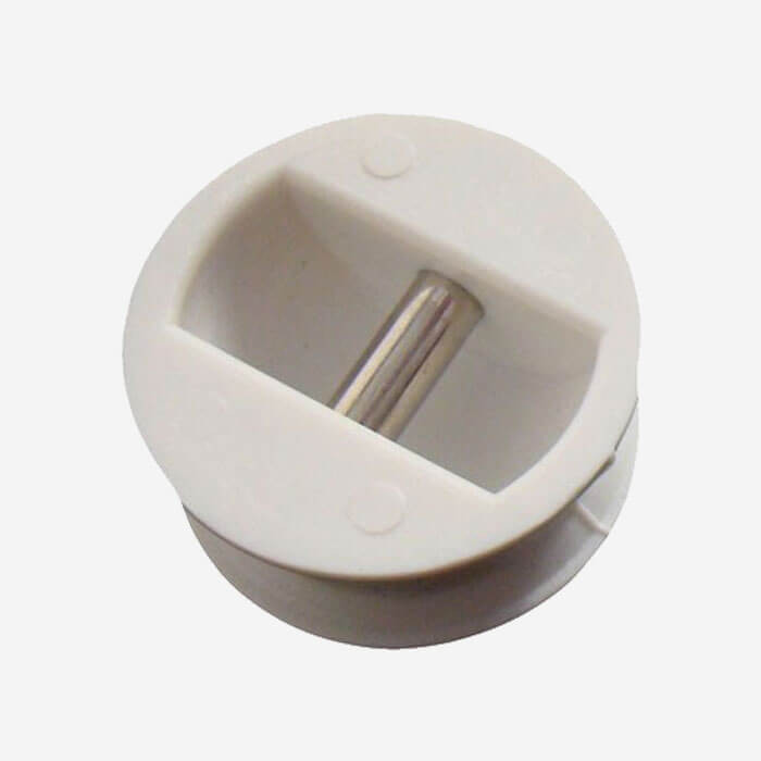 WHITE 32MM METAL LEASH PLUG, to fix your surf leash to your surfboard VIRAL Surf for shapers