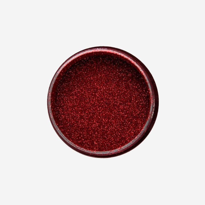 1/2 oz (14 gr) brilliant red Glitter (size 0,008", 0,2 mm)