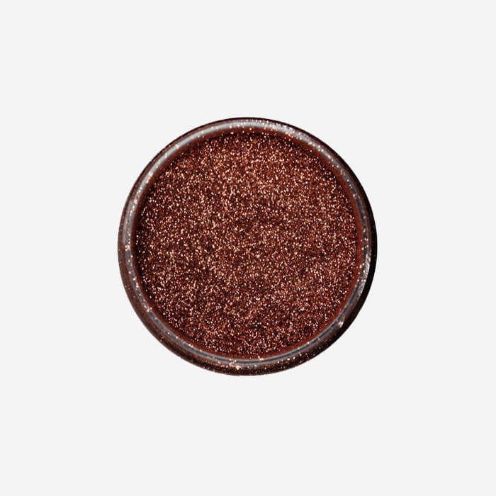 1/2 oz (14 gr) brilliant copper Glitter (size 0,008", 0,2 mm)