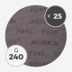25 disques abrasifs Abranet diamètre 200mm - grain 240, MIRKA