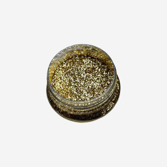 1/2 oz (14 gr) brilliant gold Glitter (size 0,015", 0,4 mm)