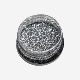 1/2 oz (14 gr) brilliant silver Glitter (size 0,015", 0,4 mm)