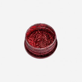 1/2 oz (14 gr) brilliant red Glitter (size 0,015", 0,4 mm)