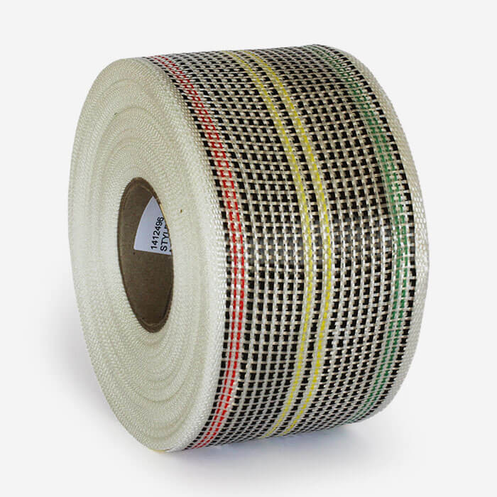 Carbon Fiber Tape mixed with Fibreglass and Rasta colors strands