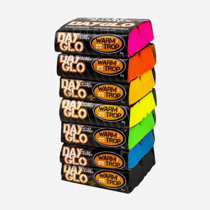 Sticky Bumps DayGlo warm / tropical surf wax VIRAL Surf for Shapers