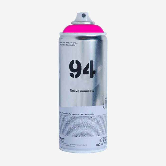 Bombe de peinture MTN 94 Rose Fluorescent - 400ml, MONTANA