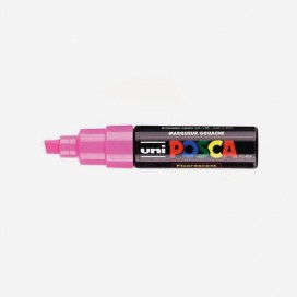 MARCADOR POSCA ROSA FLUORESCENTE (punta biselada de 8 mm ancho)