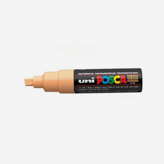 LIGHT ORANGE POSCA PAINT MARKER (8mm wide chisel tip)