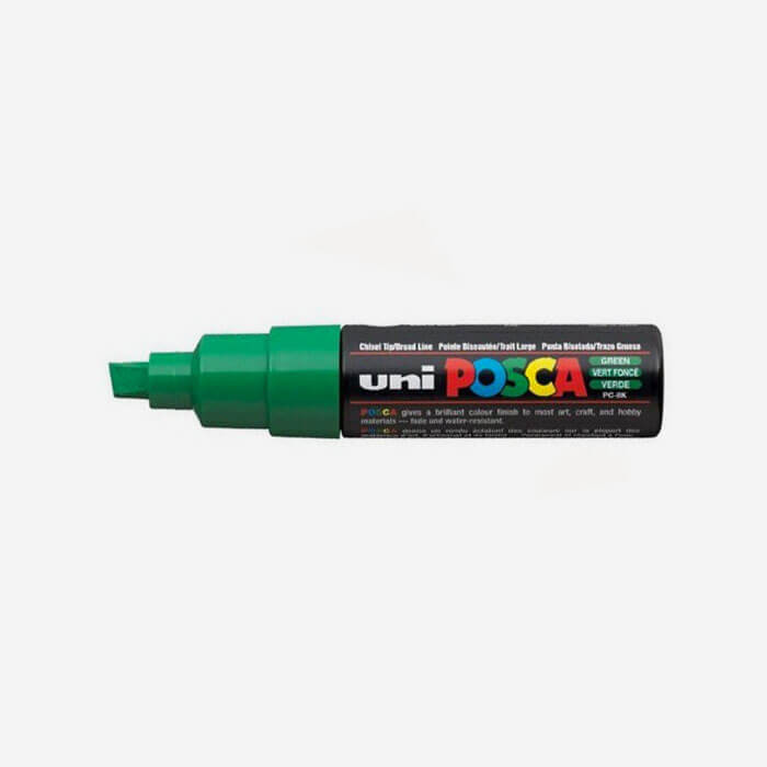 LIGHT GREEN POSCA PAINT MARKER (8mm wide chisel tip)