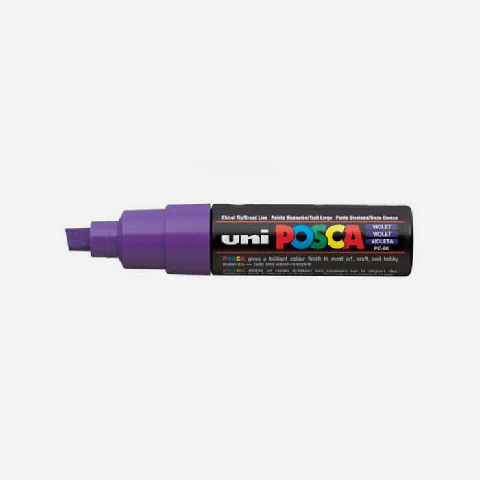 VIOLET POSCA PAINT MARKER (8mm wide chisel tip)