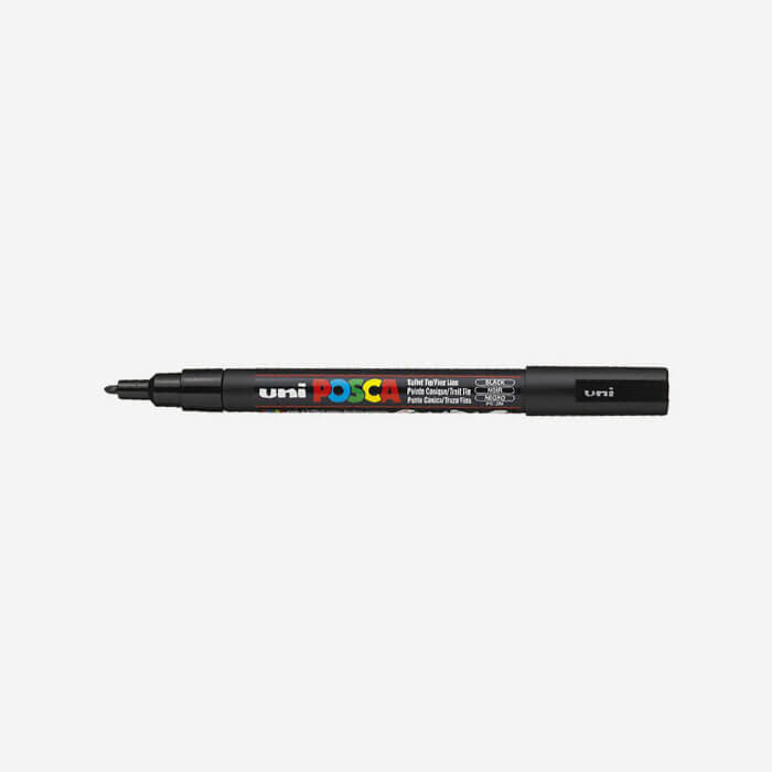 POSCA Uruguay - Y para los más fanas del negro, la nueva punta recién  llegadita… Color negro en trazo PC-7M (5.5 mm) Esta punta es ideal para los  artistas que pintan y