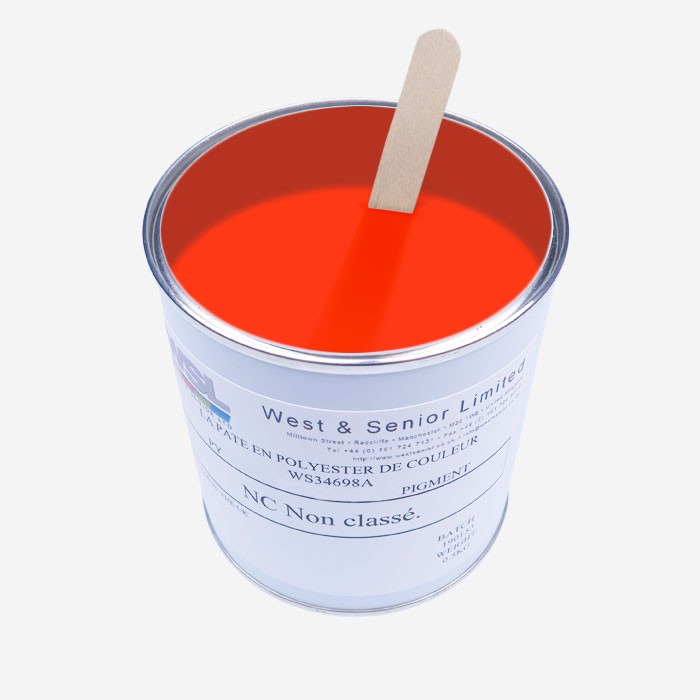 Pigment couleur rouge fluorescent - 500 gr, WEST & SENIOR