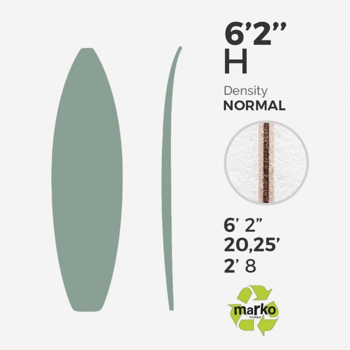 6 2 thick eps surfboard blank viral surf for shapers