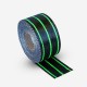 Hybrid carbon and green fiberglass reinforcement tape
