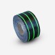 Hybrid carbon and green fiberglass reinforcement tape